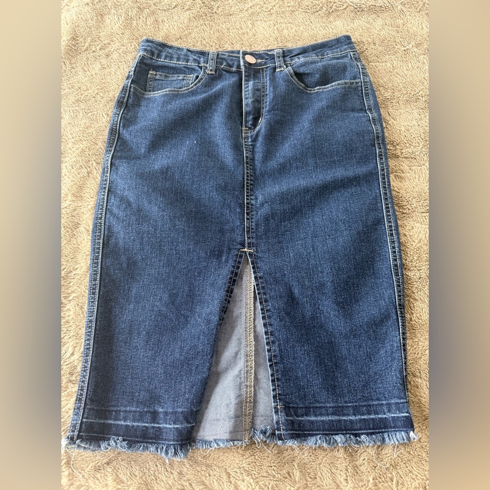 Denim Pencil Skirt